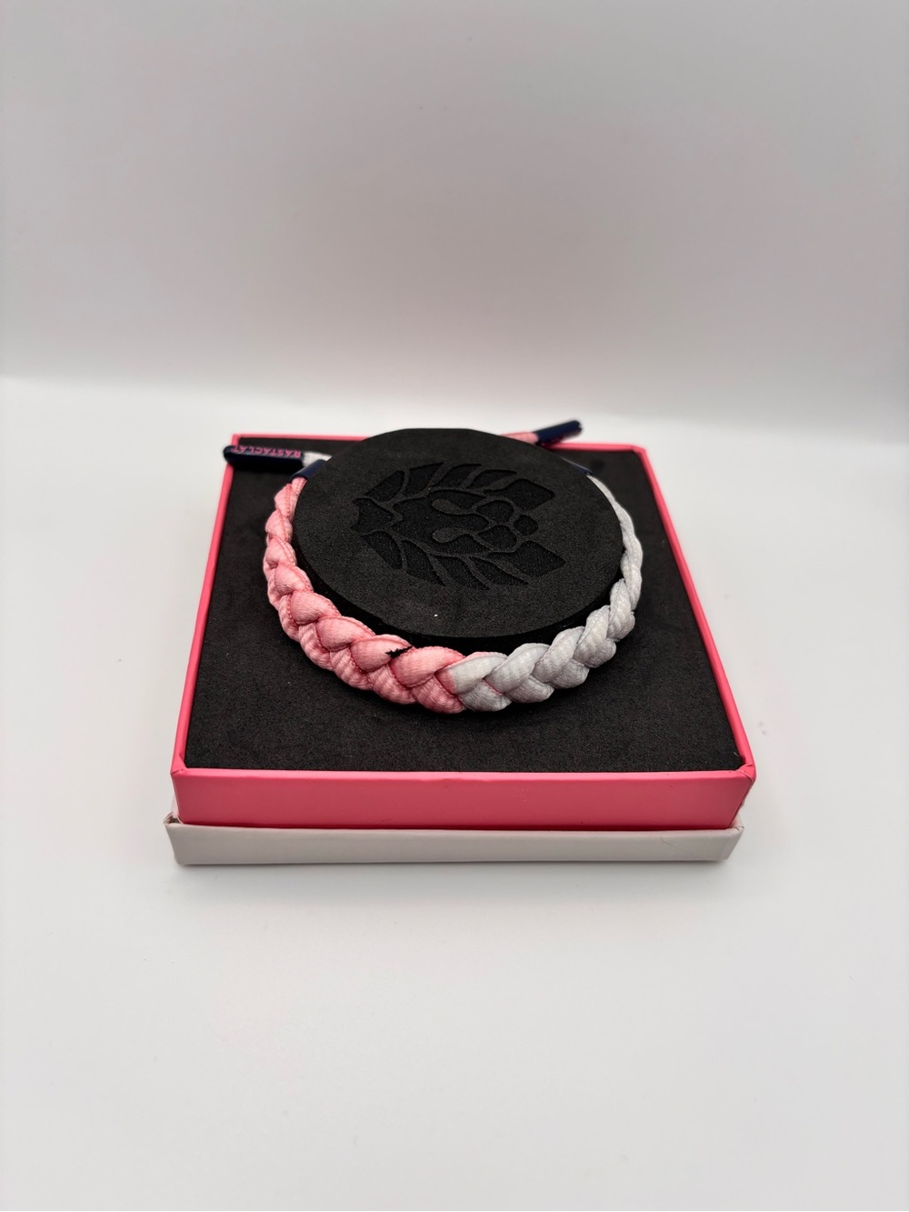 Braided Pink and Silver Hairband – Stylish Women's Hair Accessory